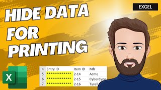 Anonymize Excel Data Automatically Before Printing [upl. by Eatnoj]