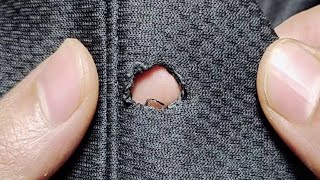 Learn by yourself to fix a hole on clothes invisibly  homemade repair [upl. by Annot311]