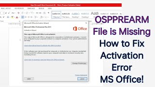 This copy of Microsoft office is not activated How to solve MS office ActivationActivate MS Office [upl. by Nohcim216]