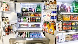 ULTIMATE REFRIGERATOR ORGANIZATION  Satisfying Clean and Fridge Restock Organizing on A Budget [upl. by Hyps479]