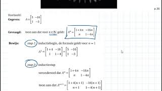 vhv VBTL matrices p36 bewijs door volledige inductie [upl. by Saidee]