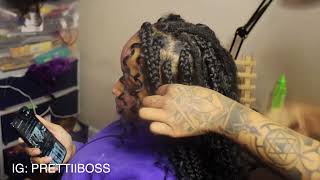 Goddess Box Braids Over Dread Locs [upl. by Annekam]