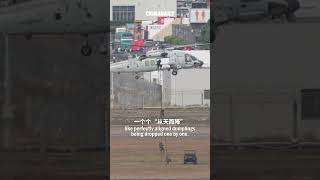 Chinas Z20J helicopter hovers with remarkable precision in the air [upl. by Einnek]