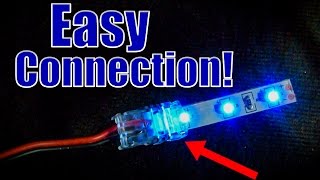 How to Connect LED strips to wires using LED strip Connectors [upl. by Novelc]