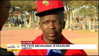 EFF supporters making their way to the Peter Mokaba Stadium for the final rally [upl. by Lev]