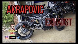 Akrapovic Exhaust on my 2020 Triumph Street Triple rs [upl. by Yrrek]