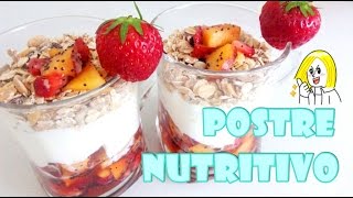 POSTRE SALUDABLE CON YOGURT FRUTAS Y CEREAL│HEALTHY RECIPE│SUPER IDEAS♥ [upl. by Lipps700]