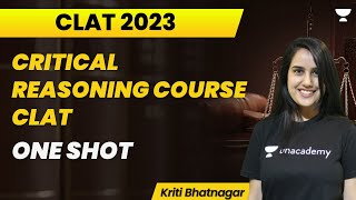 Critical Reasoning Course CLAT One Shot  CLAT 2023  Kriti Bhatnagar [upl. by Idell92]