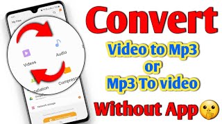 How to convert Video to MP3  video ko audio kaise banaye  convert mp4 to mp3 without app [upl. by Birkett]