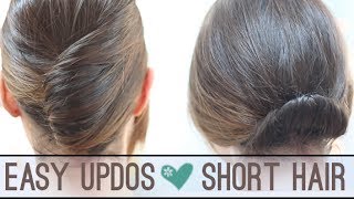 Easy updos for short hair [upl. by Lewap]