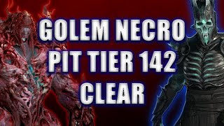 Summon Golem Necro PIT TIER 142 Clear Season 4  Diablo 4 Necromancer Minion Build skulm [upl. by Okimuy287]