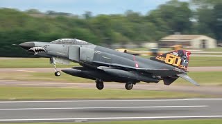 McDonnell Douglas F4 E Terminator Turkish Air Force departure at RAF Fairford Phantom F4 [upl. by Ycnej]