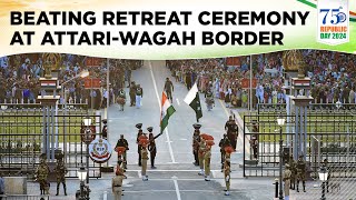 Watch Beating Retreat Ceremony At Attari Wagah Border Ahead Of Republic Day  26 January [upl. by Melone786]