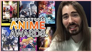 Votes at the Crunchyroll Anime Awards 2024  Moistcr1tikal reacts [upl. by Ettennad695]