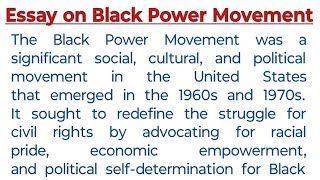 black power movement essay grade 12  black consciousness movement grade 12 essay [upl. by Peltier238]