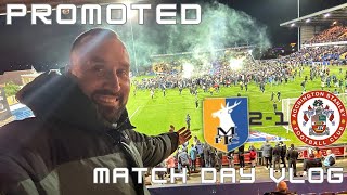 The Moment Mansfield Town SECURED Promotion To League One [upl. by Einafit]