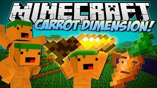 Minecraft  CARROT DIMENSION Carrot Bazooka Carrot Diamond Drill amp More  Mod Showcase [upl. by Llenaej]