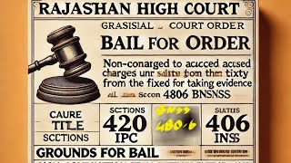 Rajasthan High Court  bail on grounds of Section 4806 BNSS trial did not conclude within 60 days [upl. by Hannavas]