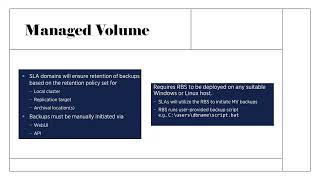 Backup through Managed Volume in Rubrik [upl. by Oiragelo]