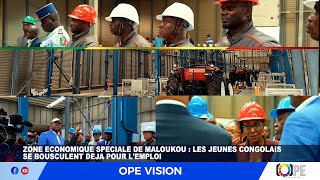 CONGO  ZONE ECONOMIQUE SPECIALE DE MALOUKOU  LES JEUNES CONGOLAIS SE BOUSCULENT DEJA POUR LEMPLOI [upl. by Subocaj]