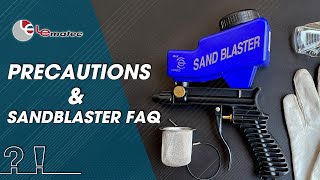 Precautions amp Sandblaster gun FAQ Air compressor working applications and others questions [upl. by Yerffej]