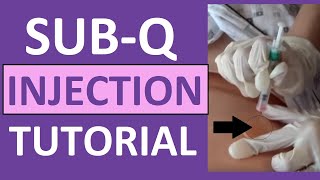 How to Give a Subq Subcutaneous Injection Shot [upl. by Lozano]