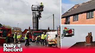 ‘Tornado’ hits UK town as strong winds batter much of the country [upl. by Margarete]