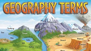 Important Geographical Terms Features Landforms Of Earth [upl. by Aztinay]