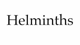 How to Pronounce Helminths [upl. by Divad645]