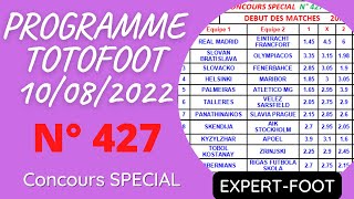 programme de totofoot special 10082022 مسابقة طوطوفوت سبيسيال رقم 427 ليوم [upl. by Quent752]