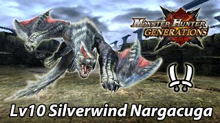 MHGen Lv10 Silverwind Nargacuga solo Adept Dual Blades  834 [upl. by Jemy]