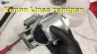 Xenon Linse reinigen Scheinwerfer Audi A4 B6 [upl. by Chubb]