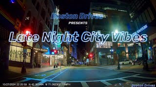 Boston 4K  Night Drive City Lights in a Tesla Model 3 [upl. by Booker908]