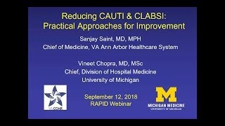 Reducing CAUTI and CLABSI Practical Approaches for Improvement [upl. by Eupheemia]