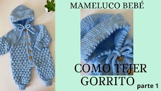 MAMELUCO BEBÉ  Como tejer Gorro [upl. by Sairtemed]