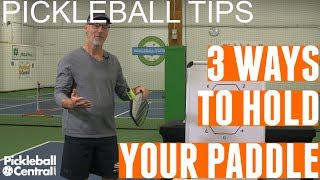 Three Ways to Grip Your Pickleball Paddle Continental Western Eastern [upl. by Minsat]