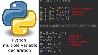 The right way to declare multiple variables in Python [upl. by Yee68]