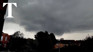 Tornado spotted over Tewkesbury as England and Wales face storm warning [upl. by Hpotsirhc]