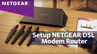 How To Install a NETGEAR DSL Modem Router [upl. by Ecyak]