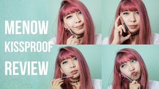 MENOW KISS PROOF LIPSTICK REVIEW  Bahasa [upl. by Javed]