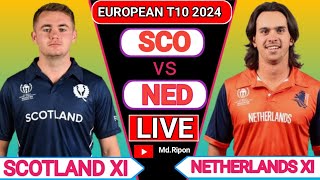 European T10 Championship 2024Netherlands XI vs Scotland XI live [upl. by Selbbep]