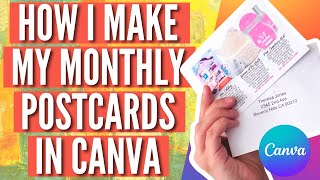 HOW TO Monthly Postcards With Canva [upl. by Tiana]