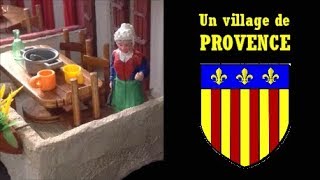 VILLAGE DE PROVENCE avec les voix de RAIMU et FERNANDEL Une superbe maquette avec santons [upl. by Kendrah93]