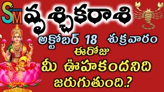 vruschikarasiphalaluOctoberఅక్టోబర్ 18 వ తేదీ వృశ్చికరాశి ఈరోజు మీ ఊహకందనిది జరుగుతుంది [upl. by Annauqahs]