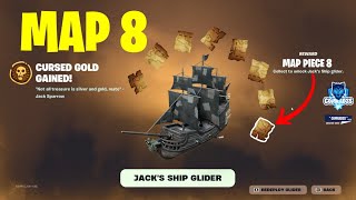 How to Complete Pirate Code Eight Quests to unlock Map Piece Eight Fortnite  Jack Sparrow Quests [upl. by Tellford]