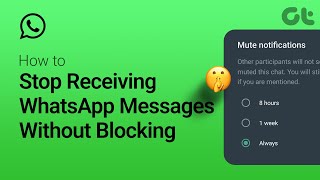 How to Stop Receiving WhatsApp Messages Without Blocking Someone [upl. by Gala694]