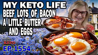 MY KETO LIFE  BEEF LOTS OF BACON A LITTLE BUTTER AND EGGS keto eggsandbacon weightloss phase1 [upl. by Doowrehs636]