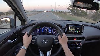 2019 Hyundai Santa Fe Ultimate 24 AWD  POV Sunset Drive Binaural Audio [upl. by Sammer991]