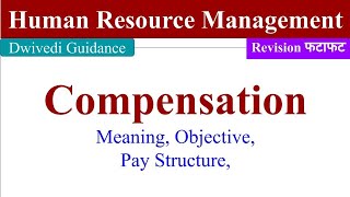 Compensation in hrm compensation objective Pay Structure Human Resource Management BBA MBA BCom [upl. by Grous137]