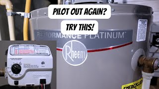 Water Heater Pilot Out  Problem Solving Most Common Issues EASY FIXES [upl. by Hilel574]